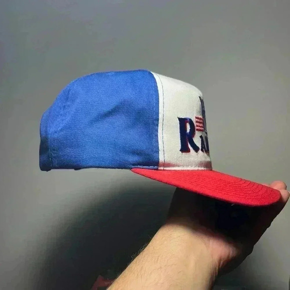 Vintage New York Rangers Ted Fletcher The Sideliner Snapback Hat Cap NHL Red Blu - Picture 4 of 8